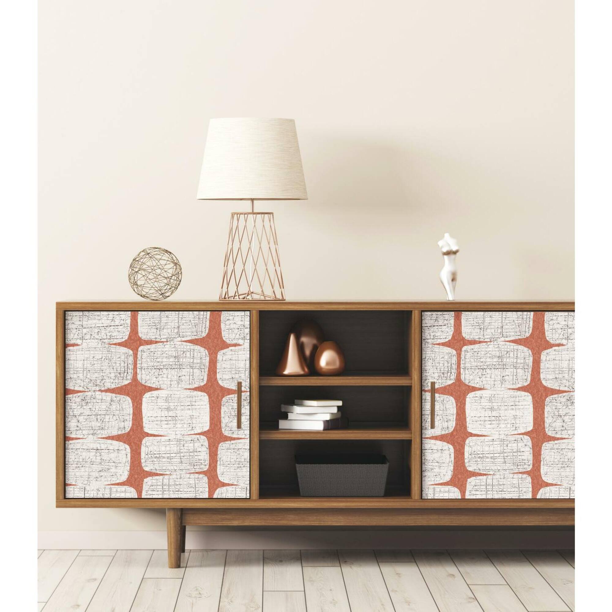 RoomMates Mid-Century Beads Peel & Stick Wallpaper